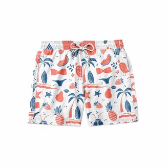 Short Gin Tropical Moda Praia Verão Masculina