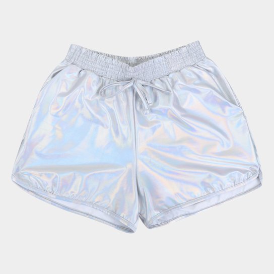 Short Infantil Costão Boxer Cirrê Feminina - Branco