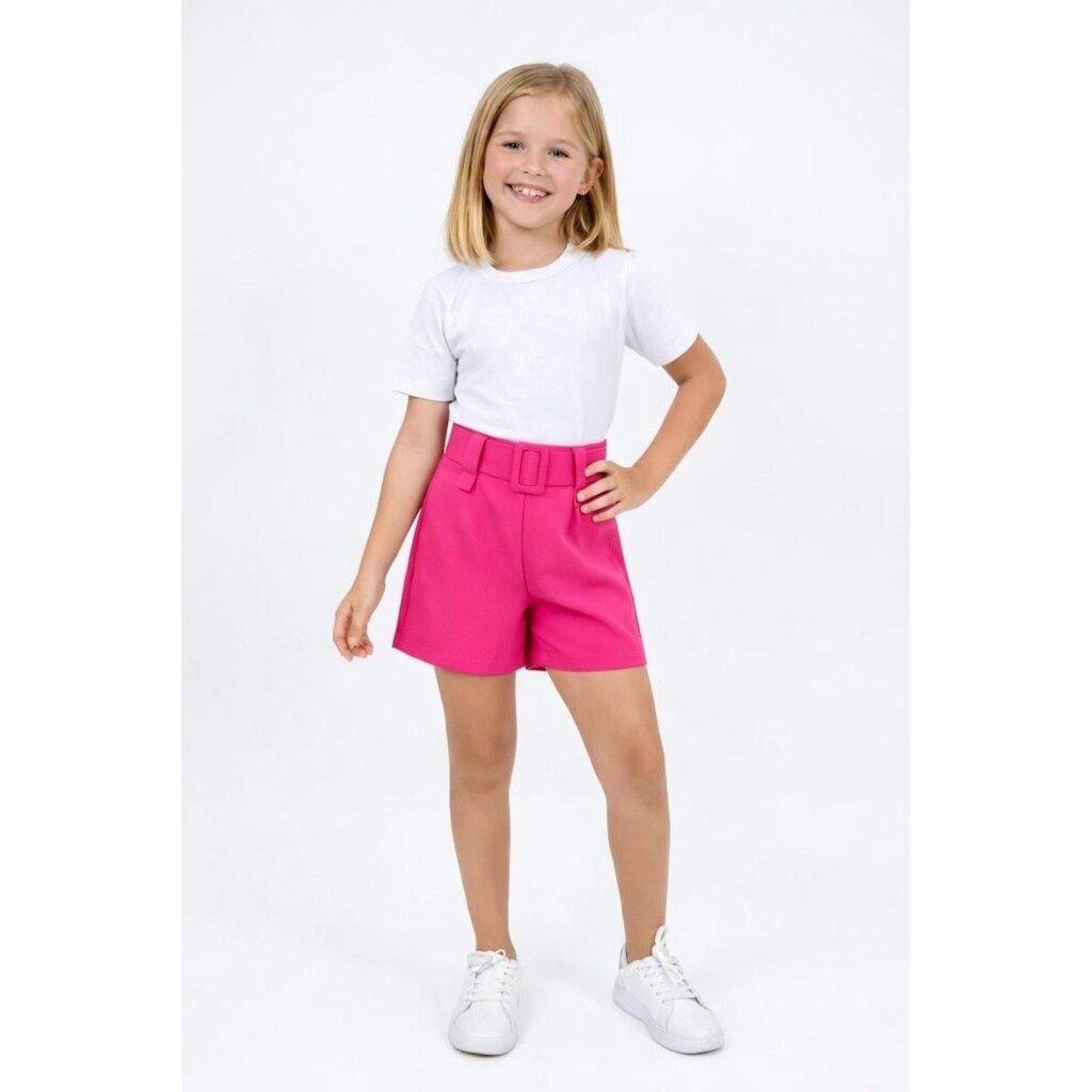 Short Infantil D Bell Outlet Fashion Bengaline Pink