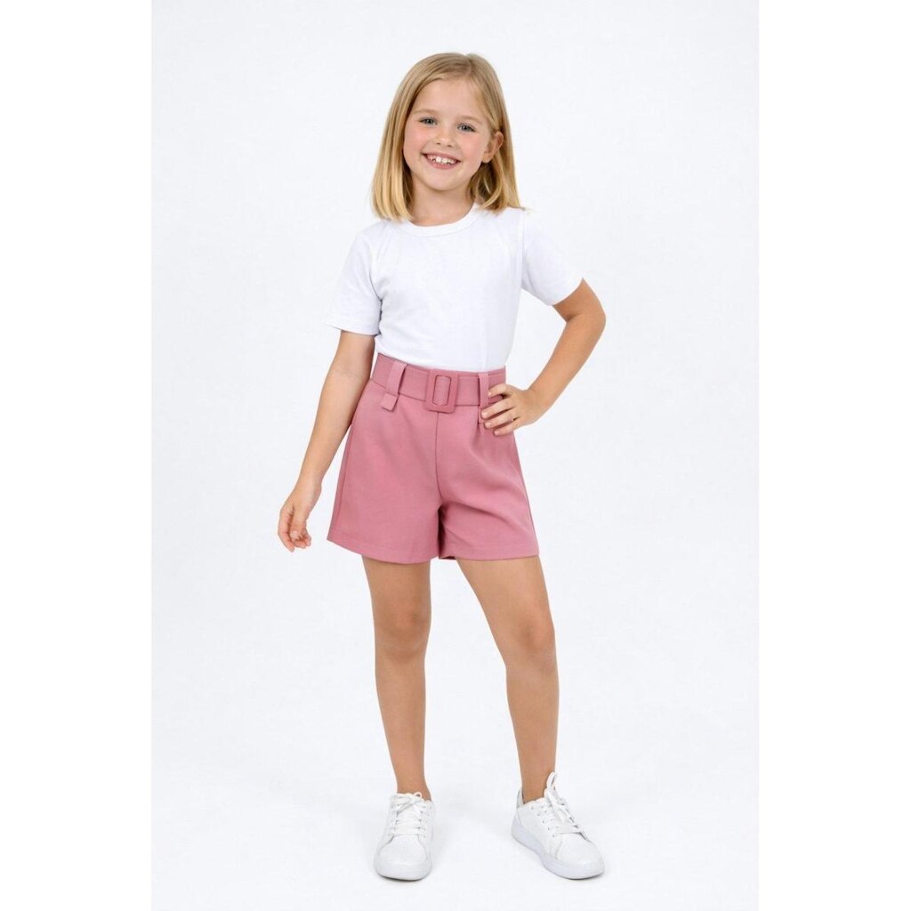 Short Infantil D Bell Outlet Fashion Bengaline Rosê