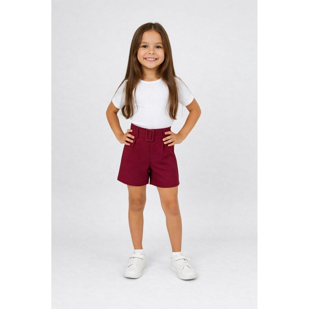 Short Infantil D Bell Outlet Fashion Bengaline Vinho