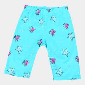 Short Infantil Disney Pequena Sereia Feminino