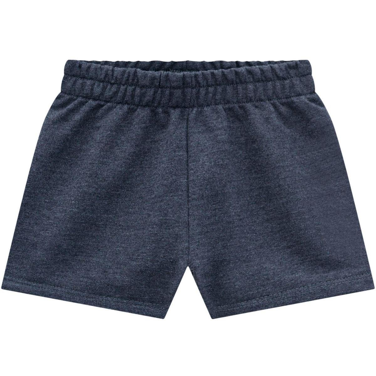 Short Infantil Feminino Kyly Moletom - Cinza Menor preço em Short Infantil Feminino Kyly Moletom - Cinza