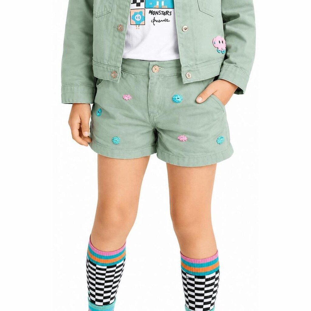 Short Infantil Menina Acho que Vi Um Monstrinho Alphabeto