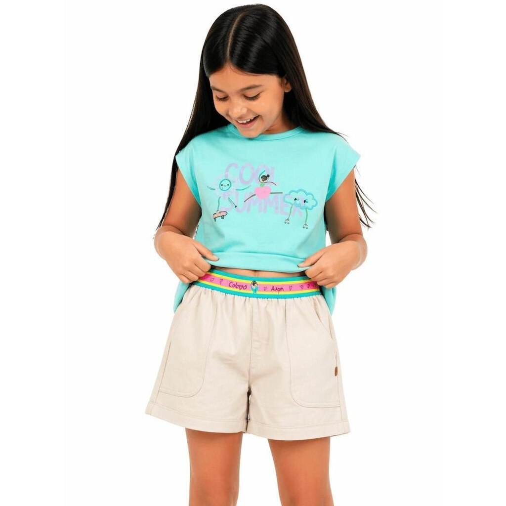 Short Infantil Menina Conforto Alphabeto