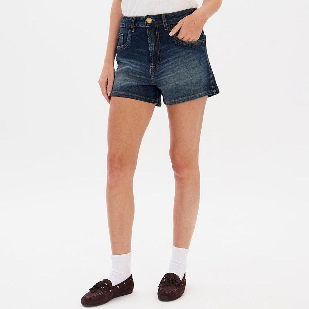 Short Jeans Easy Lança Perfume Comfort Md Feminino