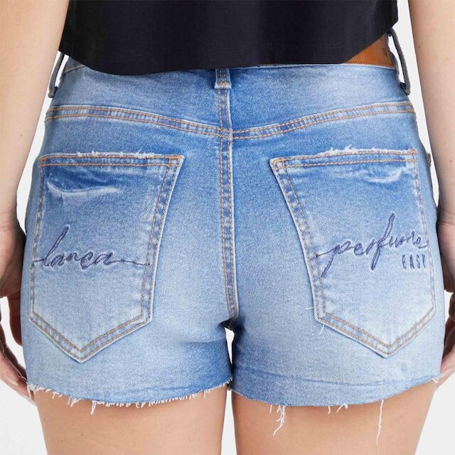 Short Jeans Easy Lança Perfume Hot Pants Feminino