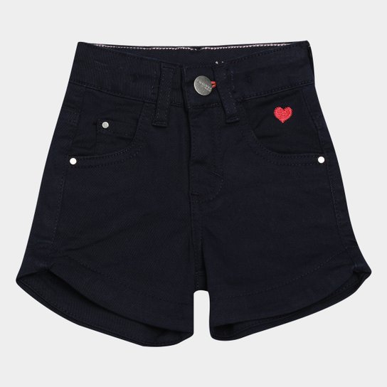 Short Jeans Infantil Malwee Comfort Feminino - Marinho