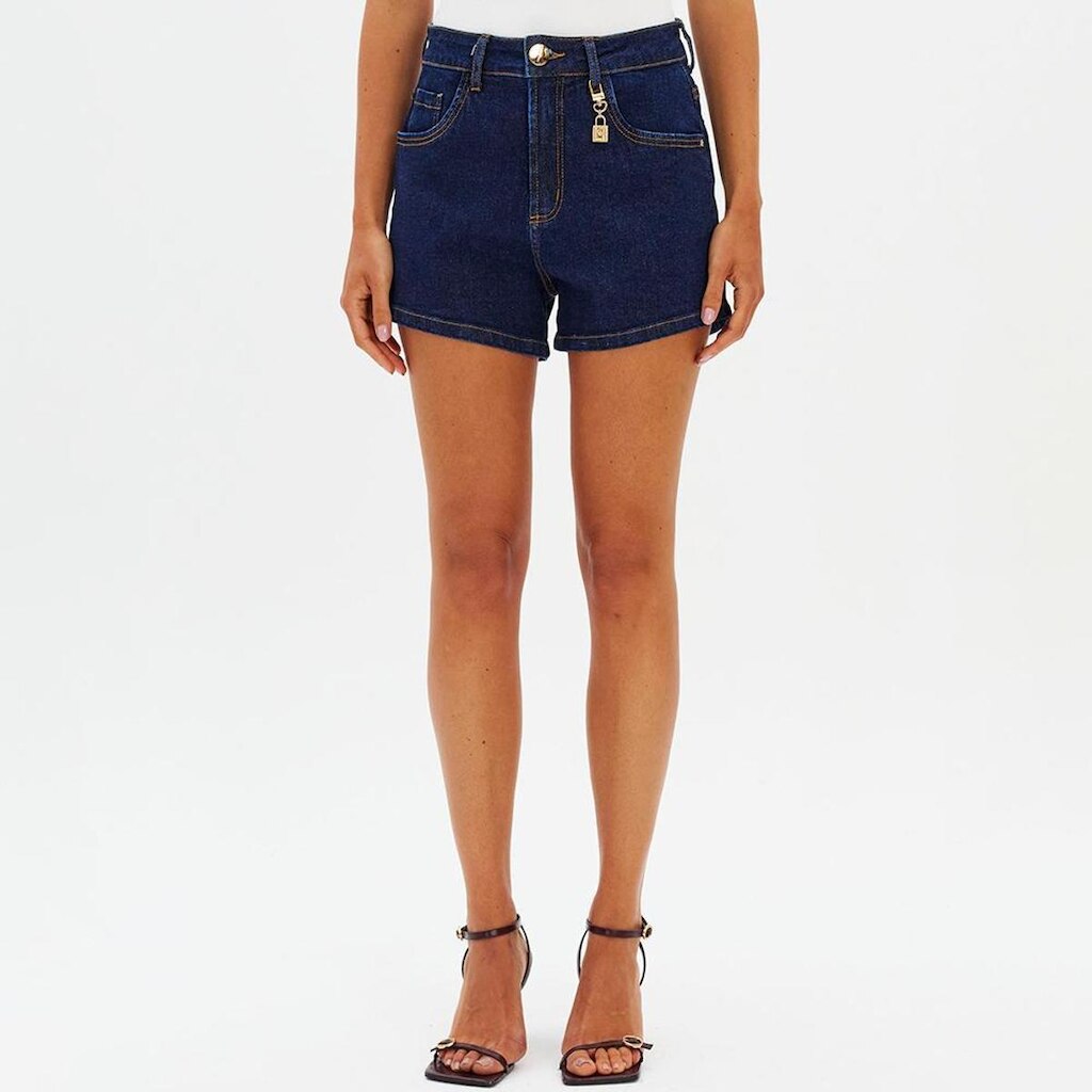 Short Jeans Lança Perfume Comfort Mid Feminino