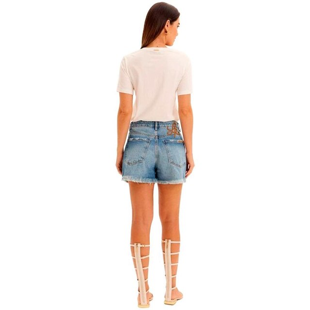 Short Jeans Lança Perfume Relaxed High Feminino