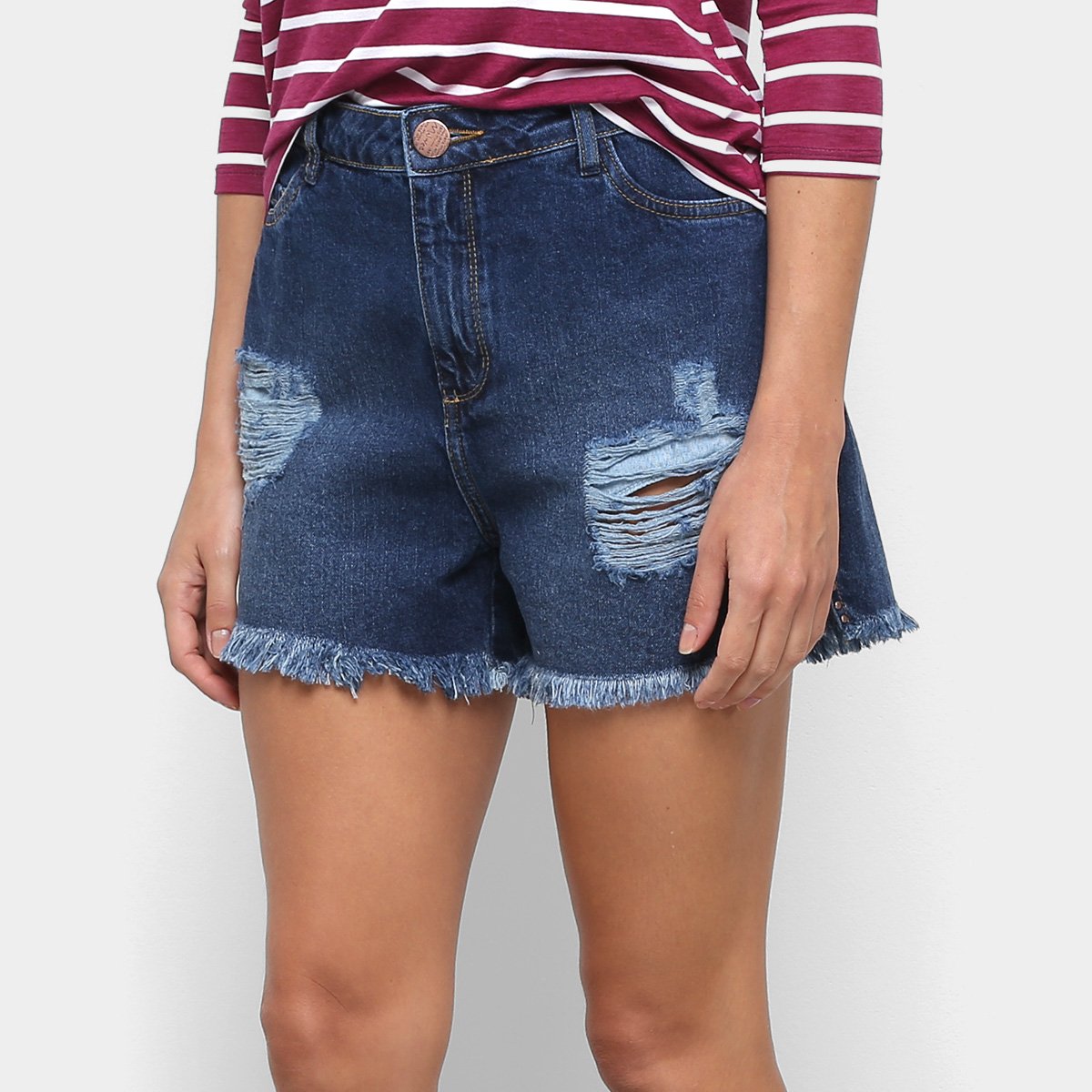 Short Jeans Malwee Comfort Feminino - Azul Menor preço em Short Jeans Malwee Comfort Feminino - Azul