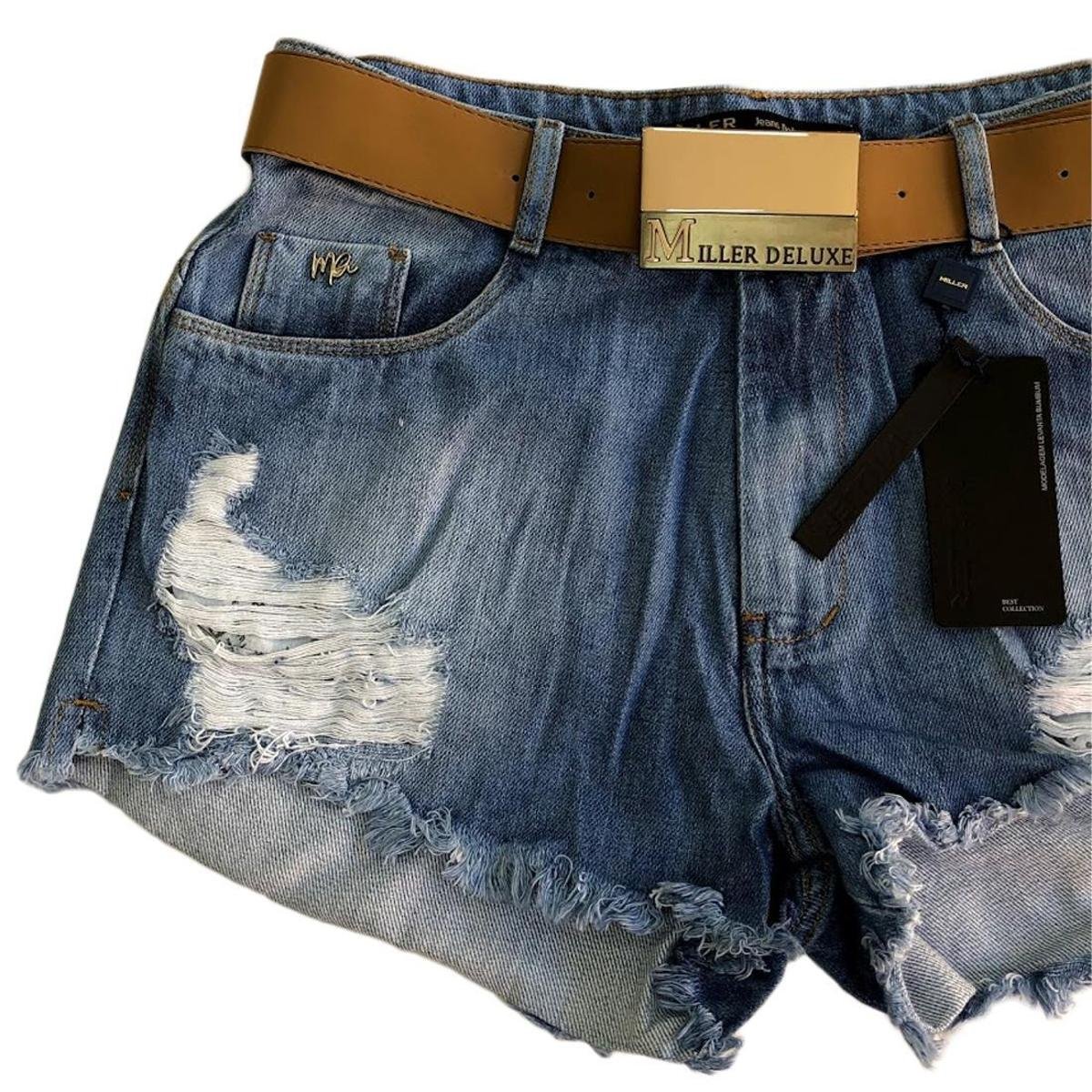 Short Miller Deluxe Roupas Miller Jeans Short Jeans Feminino