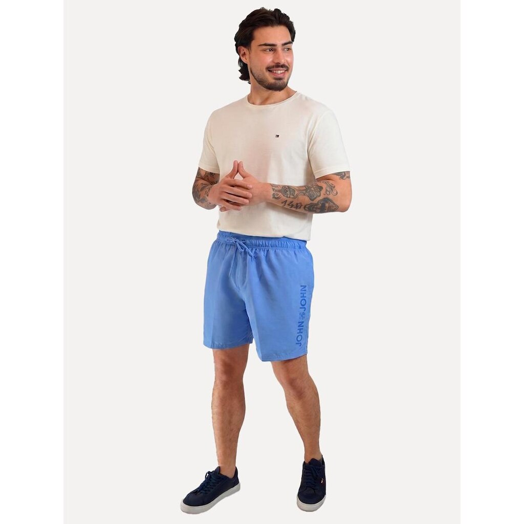 Short John John Masculino Fiji Dark Azul Claro