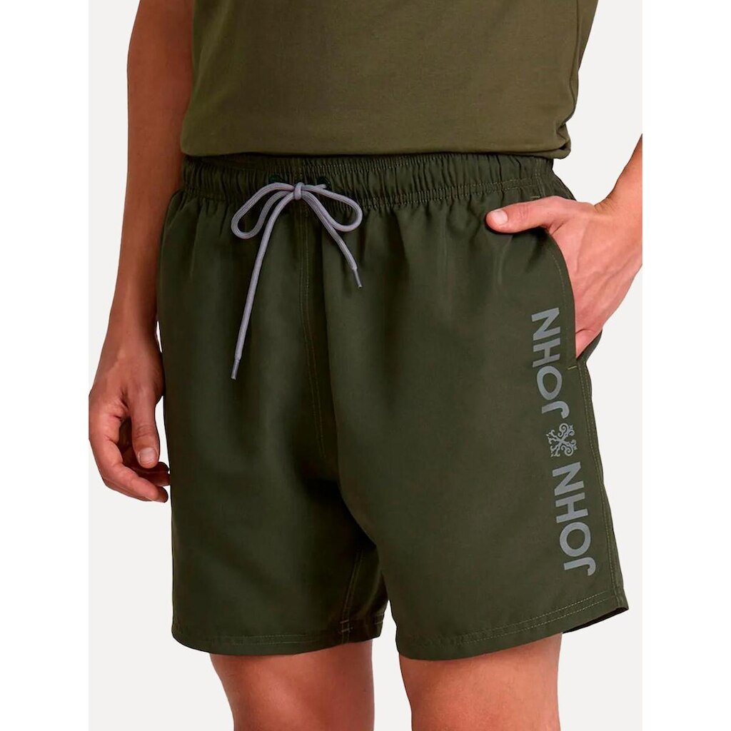 Short John John Masculino Fiji Dark Verde Escuro