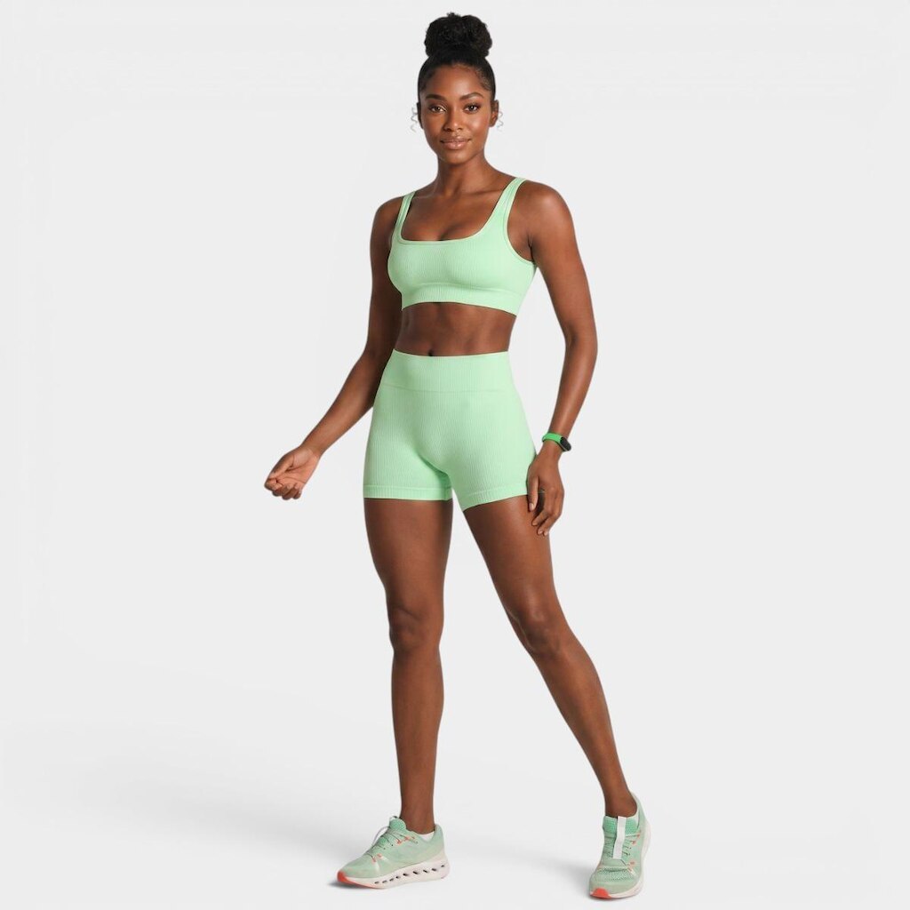 Short Legging Lupo Canelado Seamless - Verde Claro - G