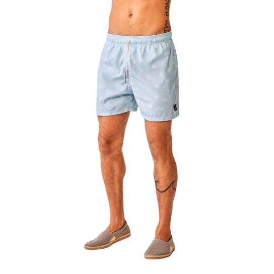 Short  Masculina Eleven Boxer Estampa Beach Verde Claro GG