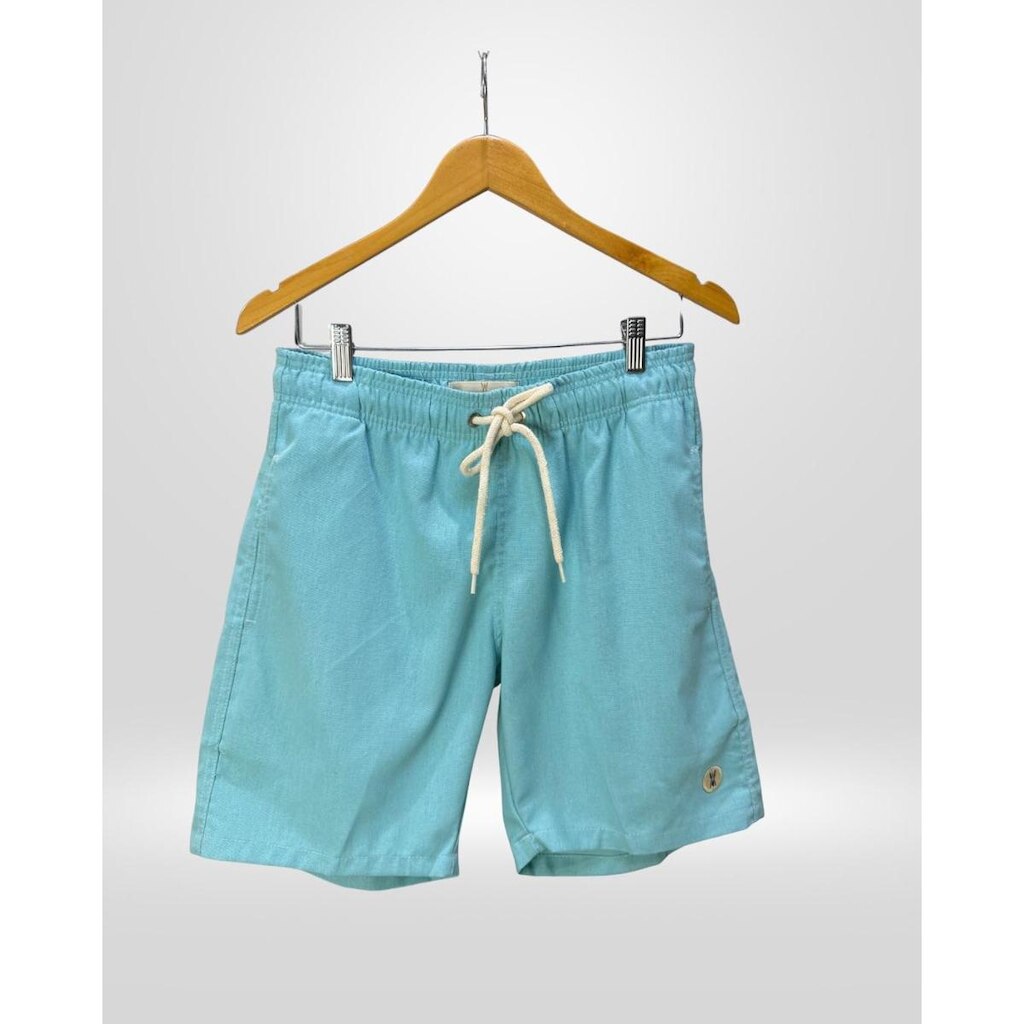 Short Masculino Linho Azul Turquesa