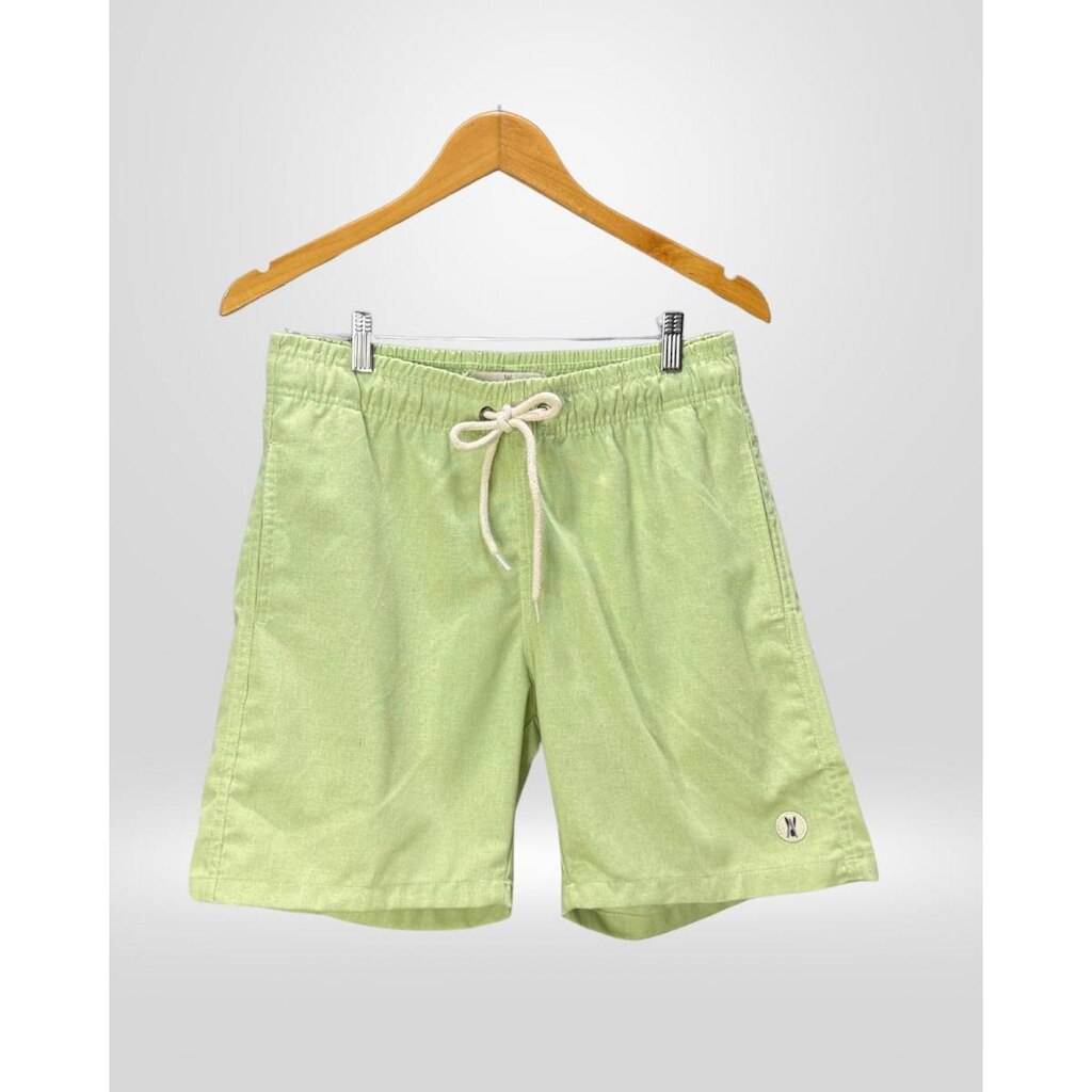 Short Masculino Linho Verde Claro