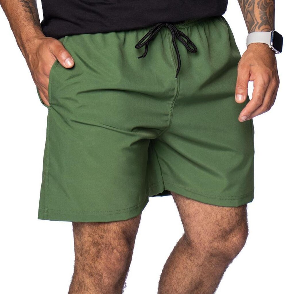 Short Masculino Marphin Estampa Ondas Musgo
