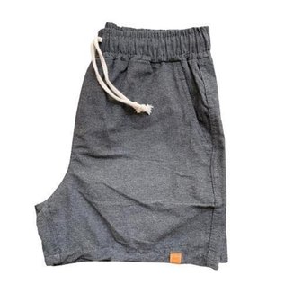 Short Mauricinho Fio Tinto Linho 3 Bolsos Cor:;Tamanho:M
