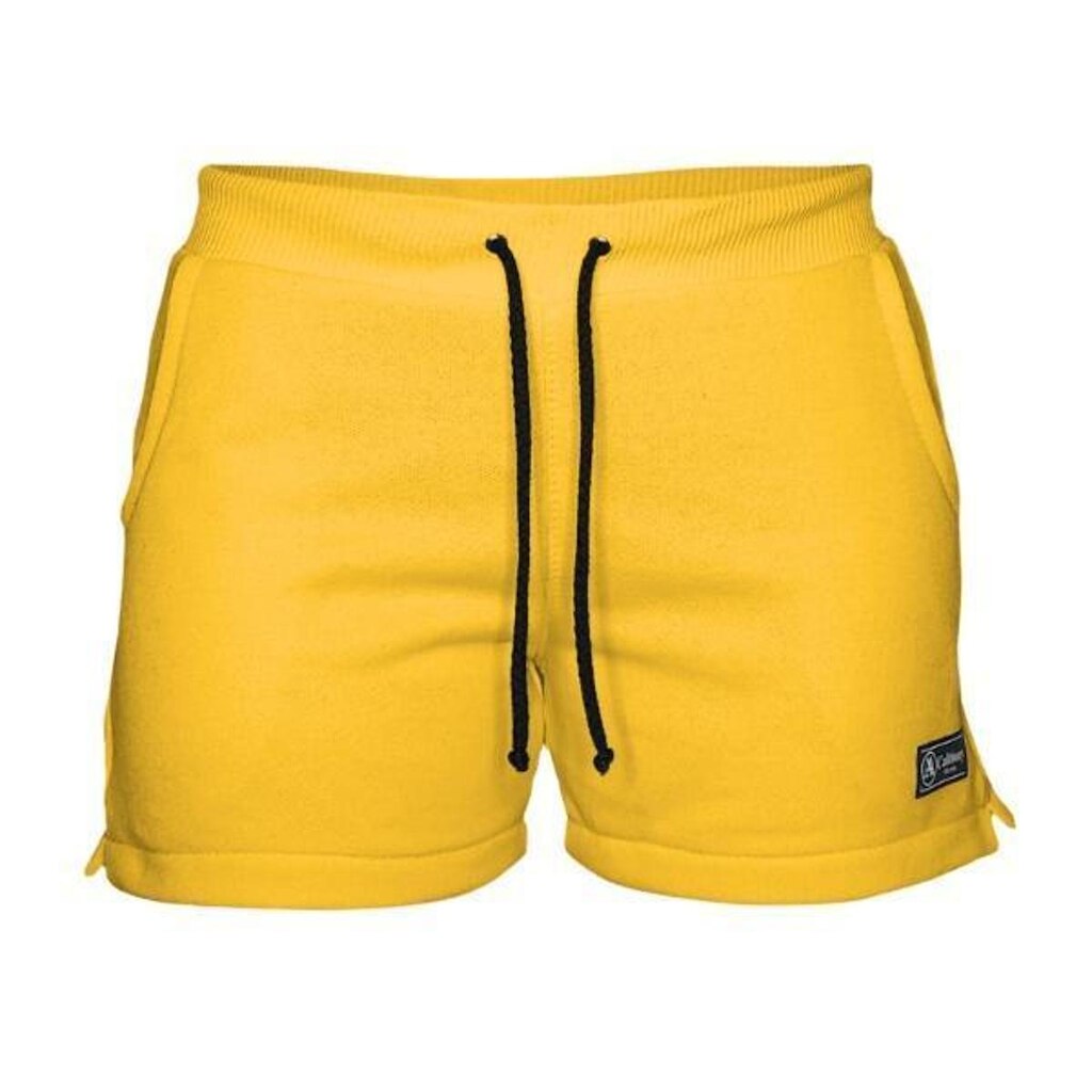 Short Moletom Feminino Com 2 Bolsos Fenda Lateral Básico Casual Treino