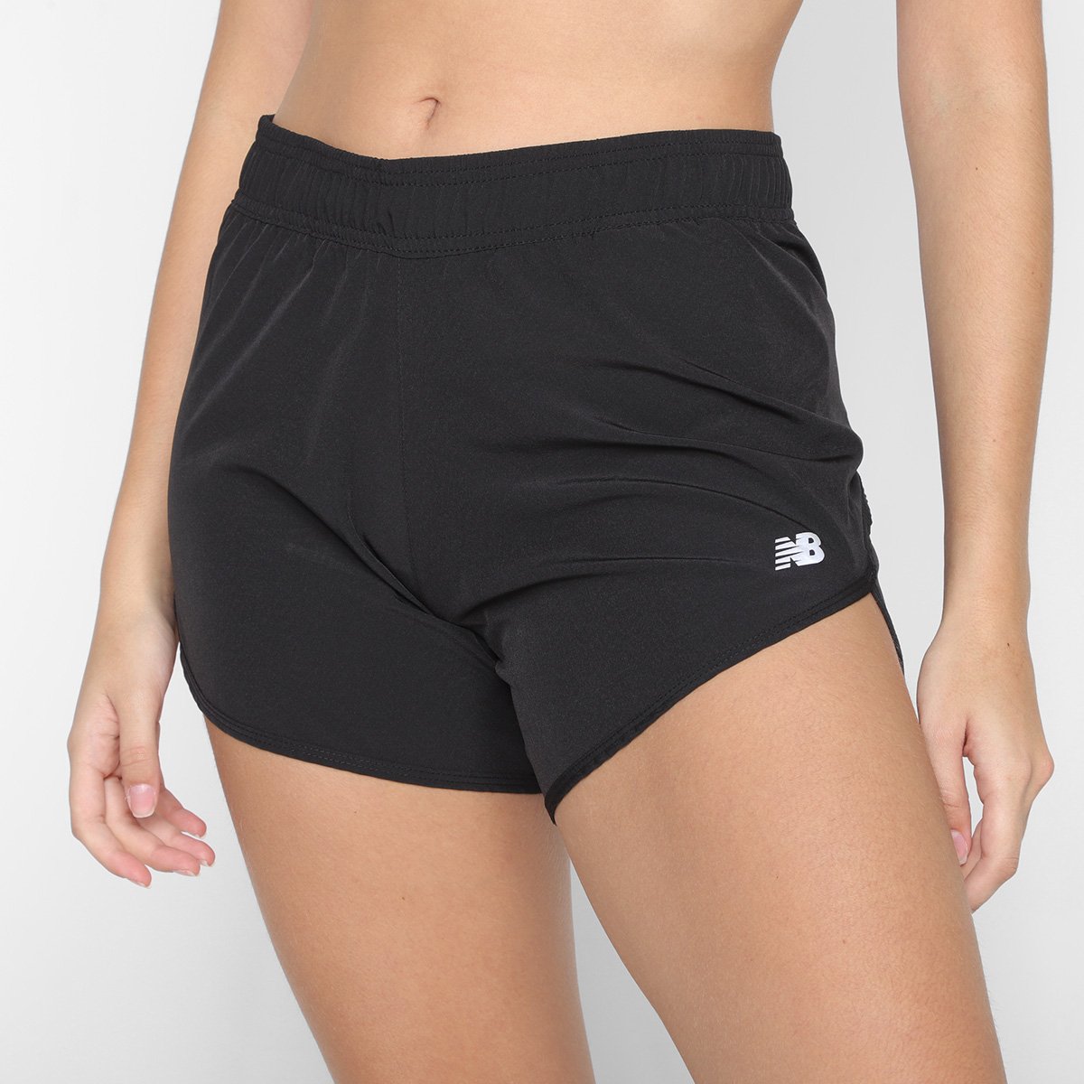 Short New Balance 5'' Feminino - Preto+Chumbo Menor preço em Short New Balance 5'' Feminino - Preto+Chumbo