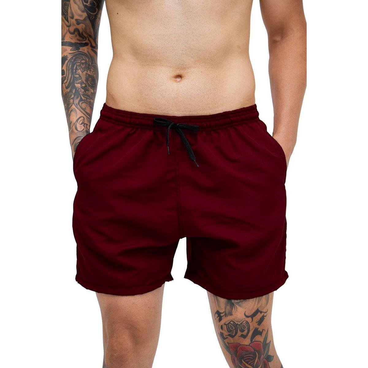 Short Praia Masculino Bermuda Verão Short Tactel Liso Versão Menor preço em Short Praia Masculino Bermuda Verão Short Tactel Liso Versão