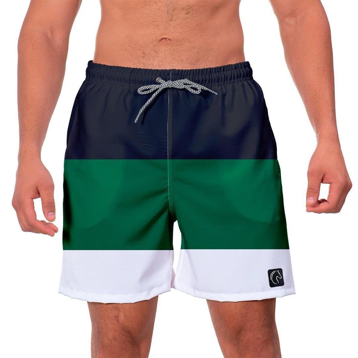 Short Praia Premium Masculino Academia Fitness Caminhada Estampado Listrado Verde Moda Estilo Menor preço em Short Praia Premium Masculino Academia Fitness Caminhada Estampado Listrado Verde Moda Estilo