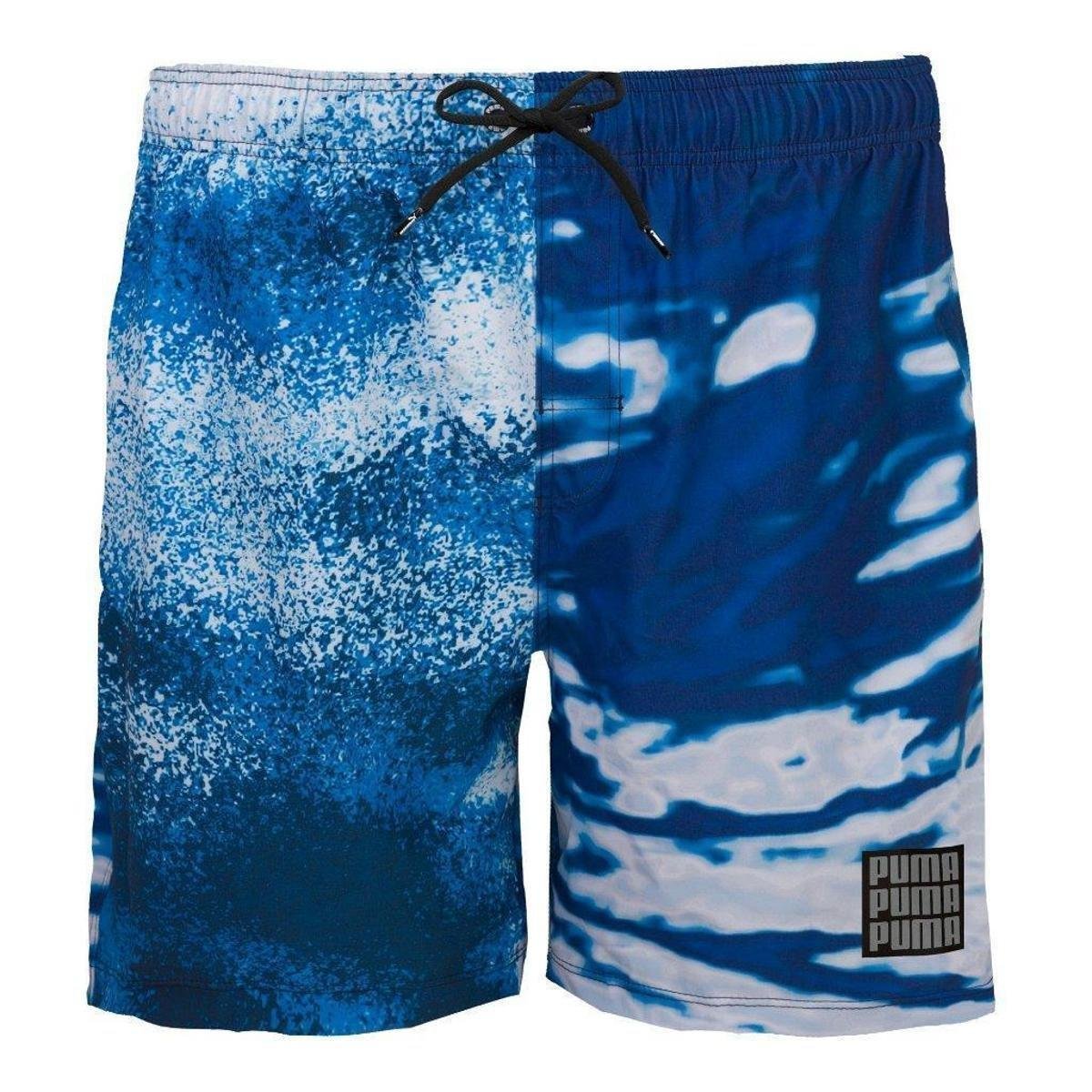 Short Puma Board Médio Estampado Masculino Menor preço em Short Puma Board Médio Estampado Masculino