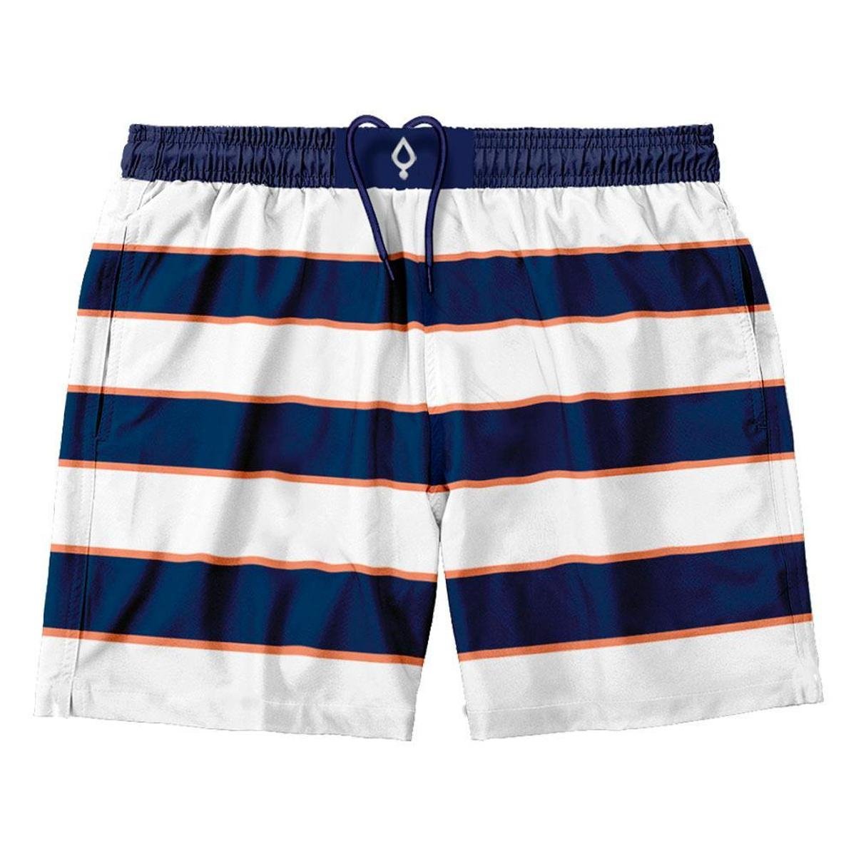 Short Resina Bermuda Praia Tactel Liso e Estampado Listrado Masculino Mauricinho - Azul Escuro é ruim? Short Resina Bermuda Praia Tactel Liso e Estampado Listrado Masculino Mauricinho - Azul Escuro é boa?