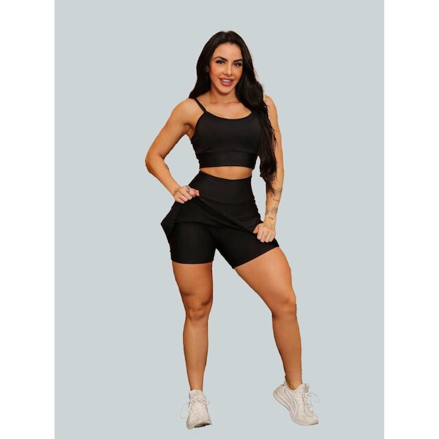 Short Saia Academia Saia Beach Tennis Com Short Interno Donna Martins