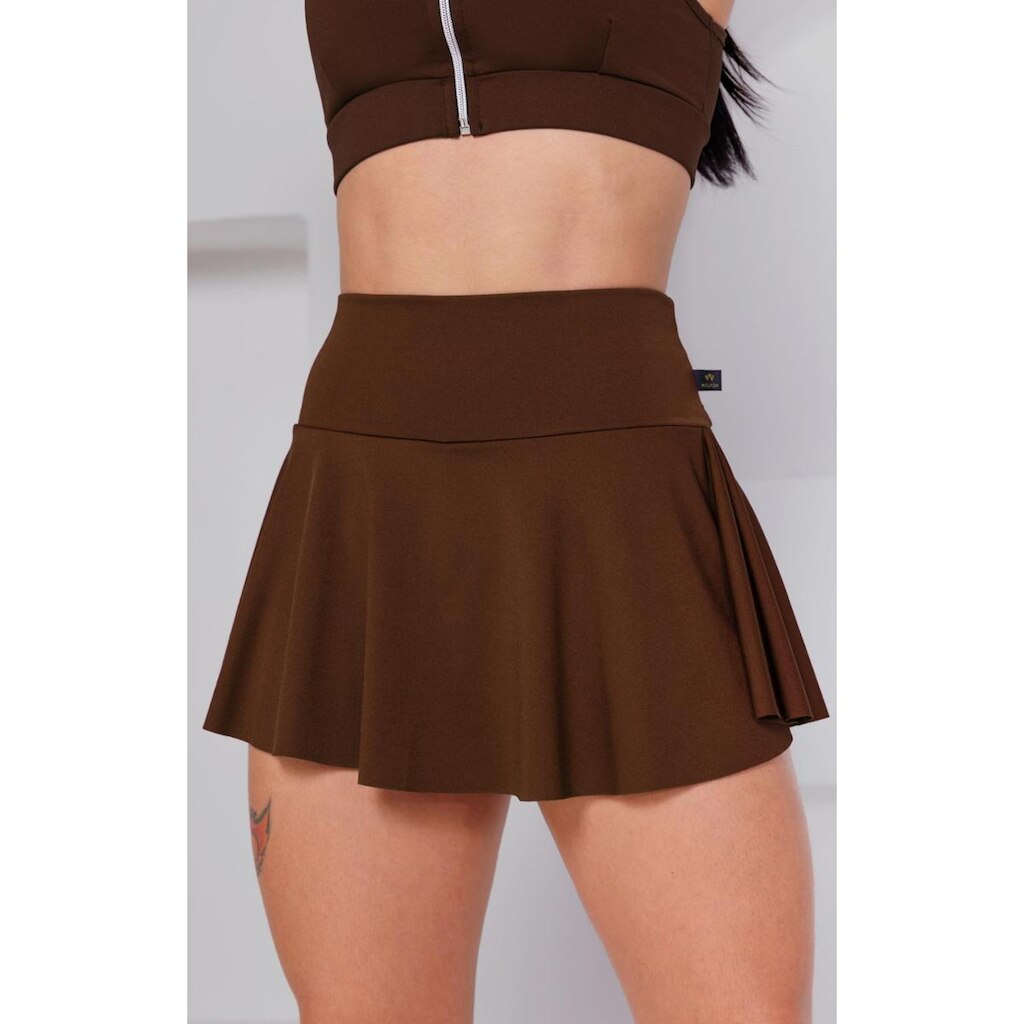 Short Saia Babado Suplex Feminino Fitness Academia WOLFOX