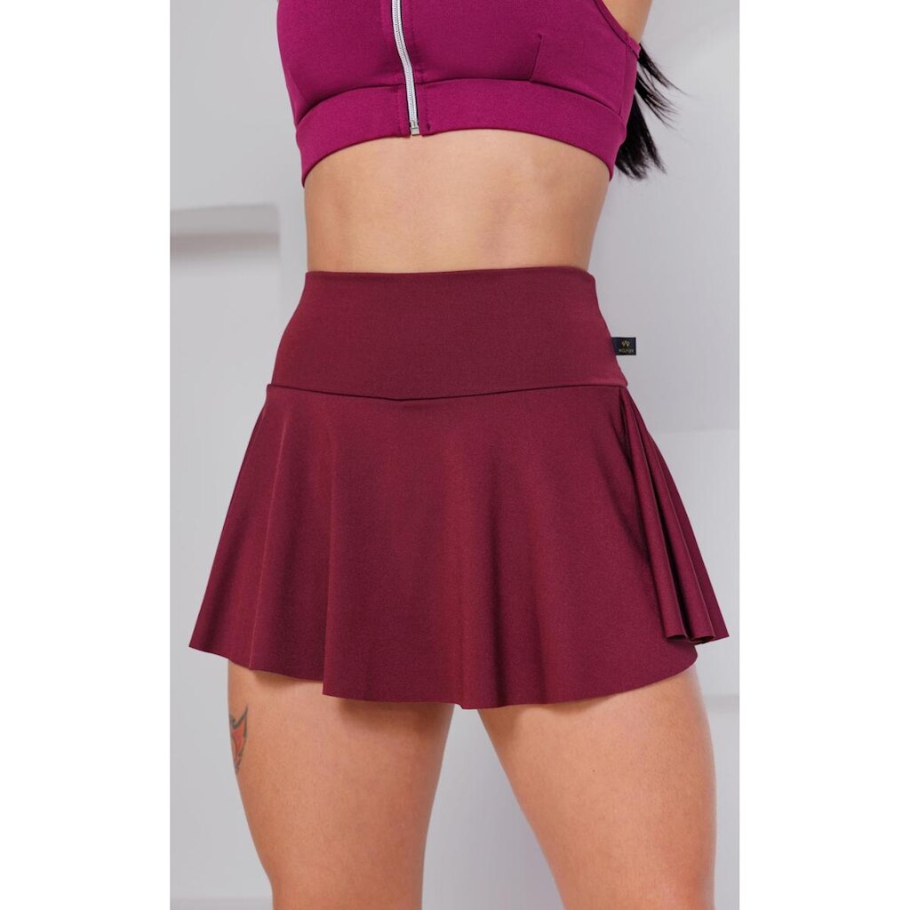 Short Saia Babado Suplex Feminino Fitness Academia WOLFOX