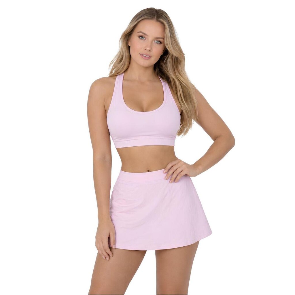 Short Saia Fitness Academia 100% Poliamida com Bolso