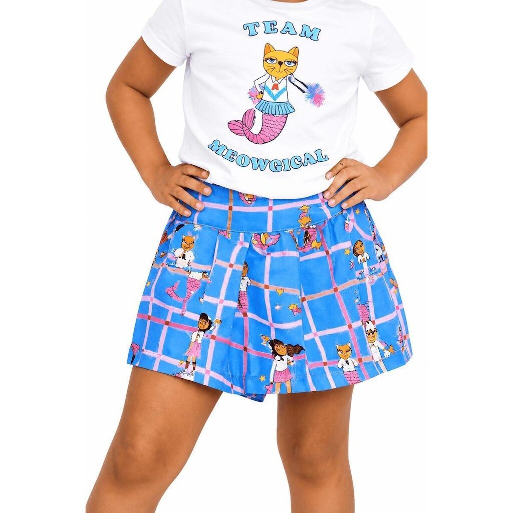 Short Saia Menina Animadoras Subaquáticas Alphabeto