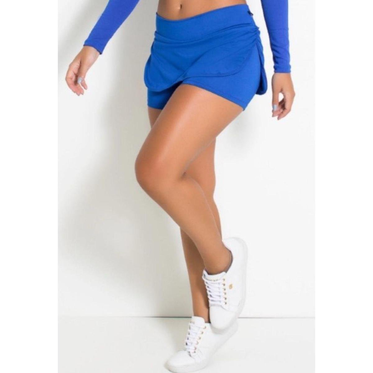 Short Saia Viés Diluxo Fitness Academia Menor preço em Short Saia Viés Diluxo Fitness Academia