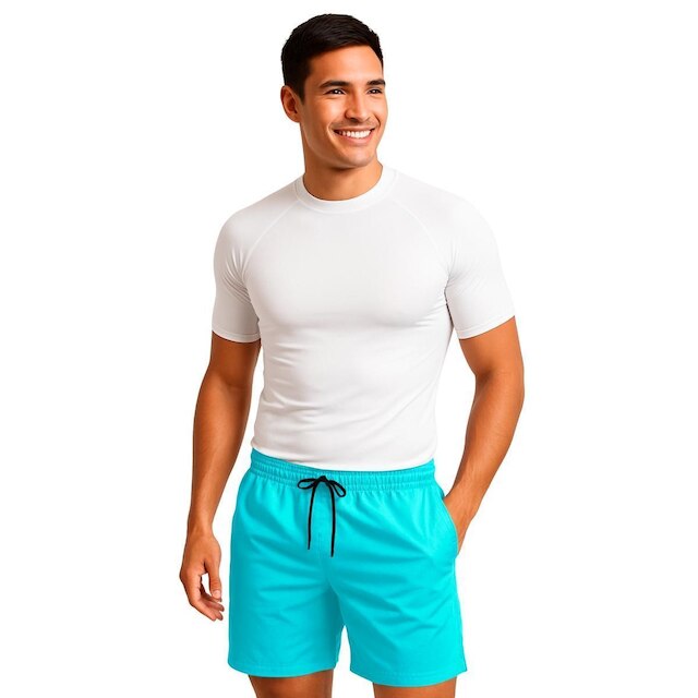 Short Tactel Leve Moda Praia Liso Bermuda Masculina Confortável
