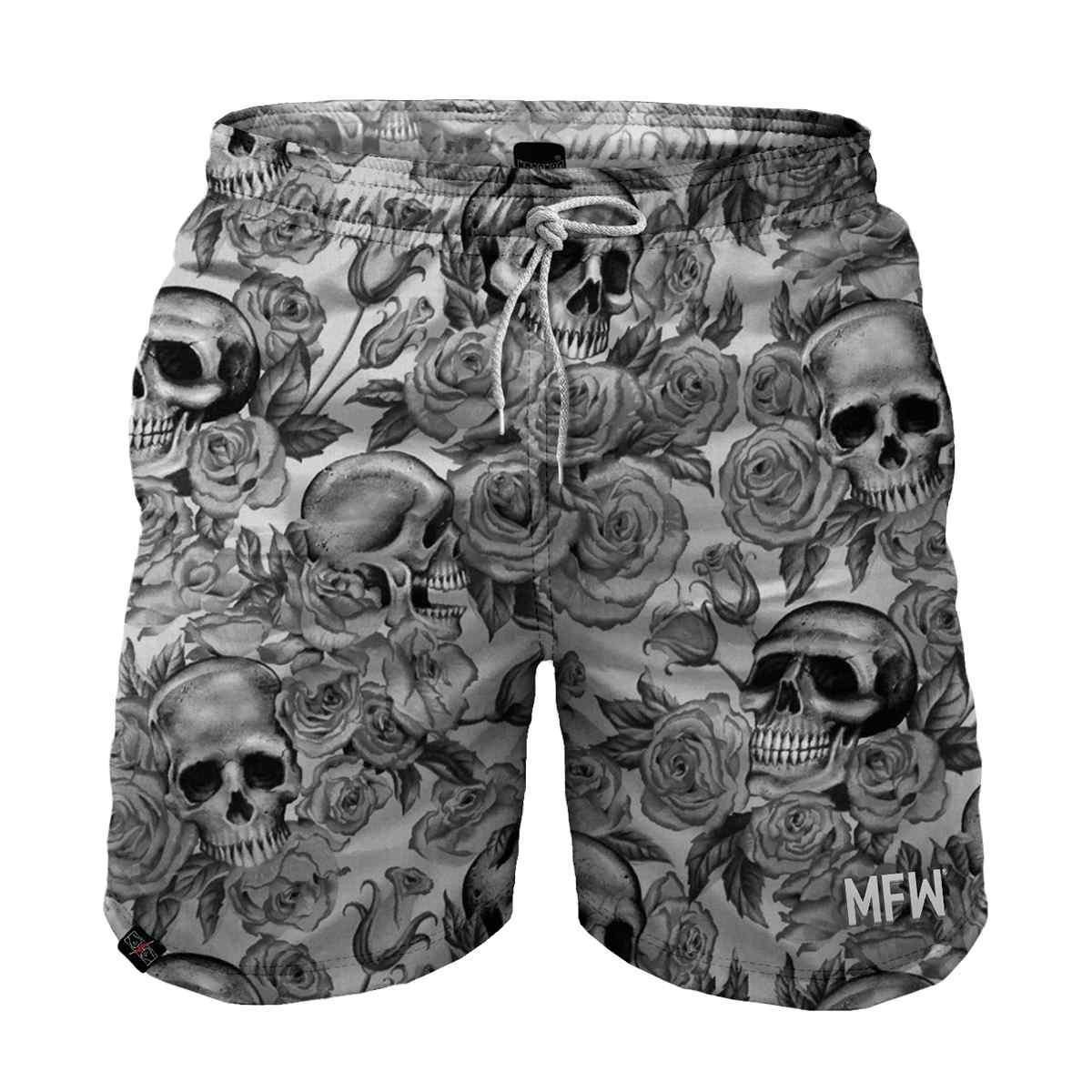 Short Tactel Maromba Fight Wear Caveira Negra Com Bolsos Masculino Menor preço em Short Tactel Maromba Fight Wear Caveira Negra Com Bolsos Masculino