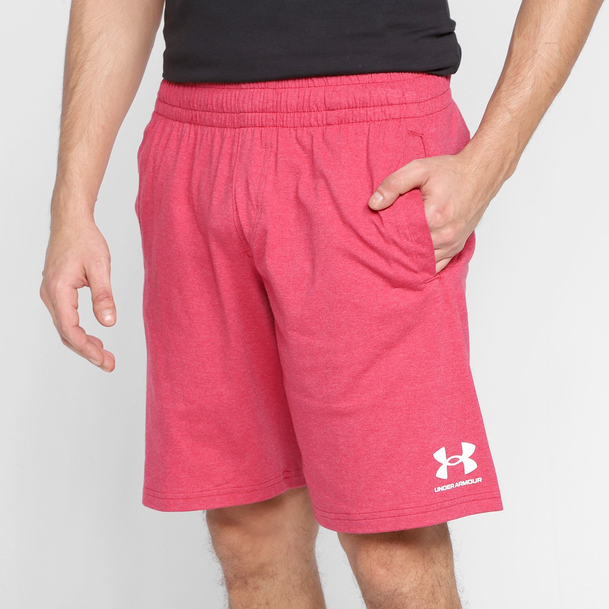 Short Under Armour Sportstyle Masculino - Rosa+Preto é ruim? Short Under Armour Sportstyle Masculino - Rosa+Preto é boa?