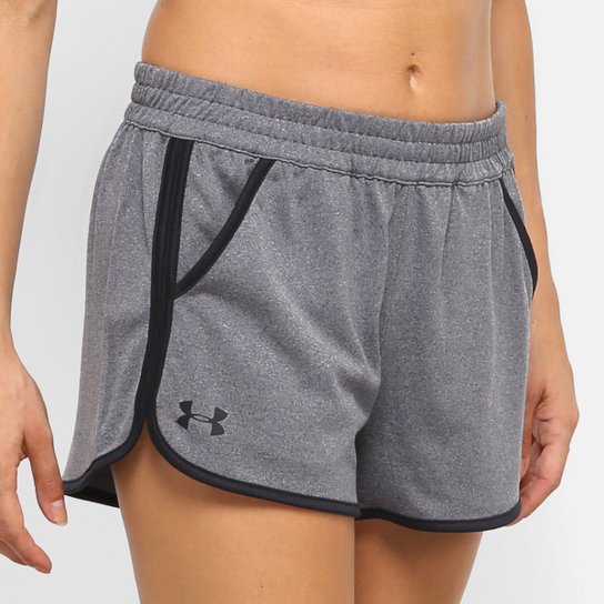 Short Under Armour Tech 2.0 Feminino - Grafite+Preto