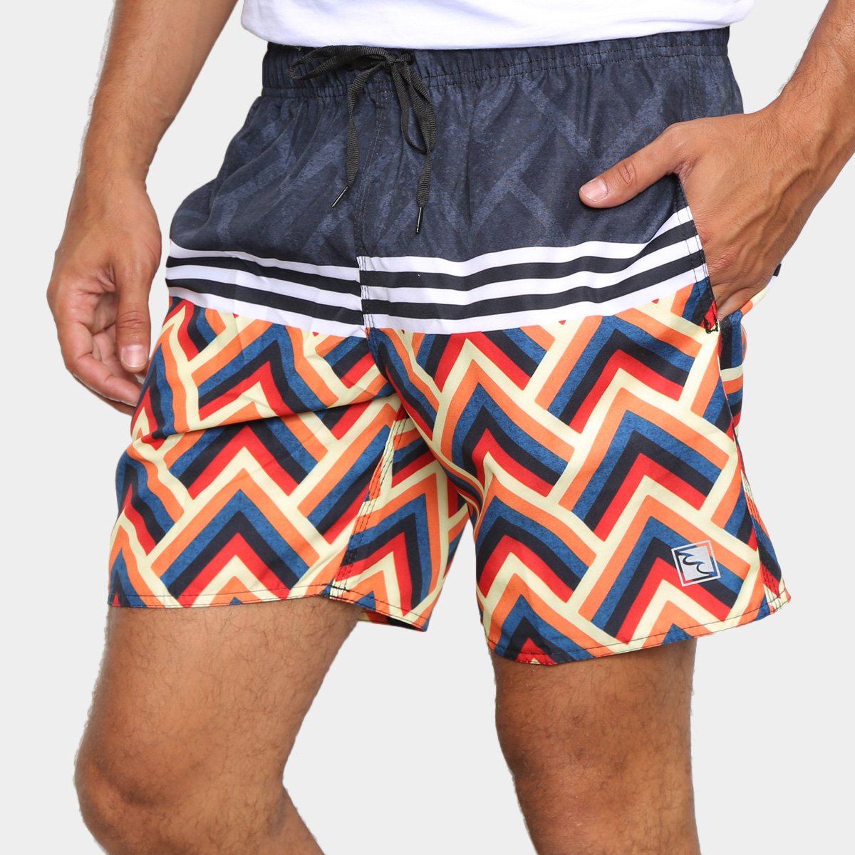 Short Ventury City Geometric Color Masculino - Azul Menor preço em Short Ventury City Geometric Color Masculino - Azul