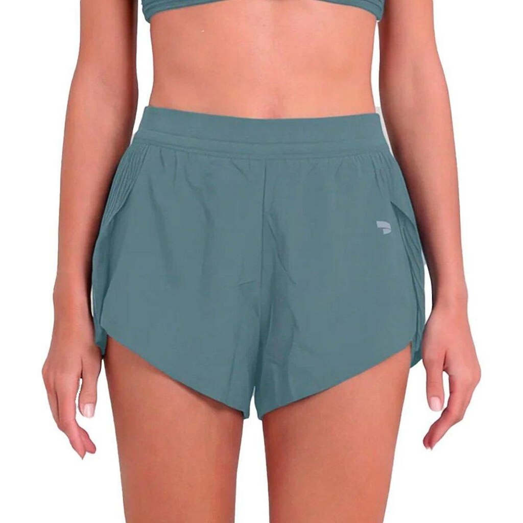 Shorts 2 Em 1 Alto Giro Plissado Feminino