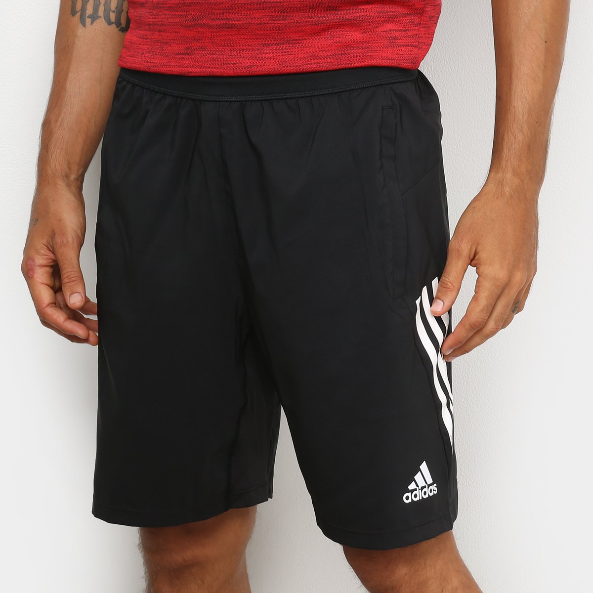 Shorts Adidas True 3S Wv Sho Masculino - Preto Menor preço em Shorts Adidas True 3S Wv Sho Masculino - Preto