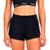 Shorts Alto Giro Cos Franzido Feminino - Preto