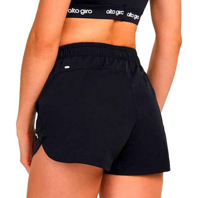 Shorts Alto Giro Cos Franzido Feminino