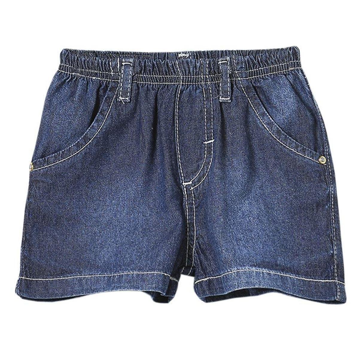 Shorts Bebê Look Jeans Básico Jeans Feminino - Azul Menor preço em Shorts Bebê Look Jeans Básico Jeans Feminino - Azul
