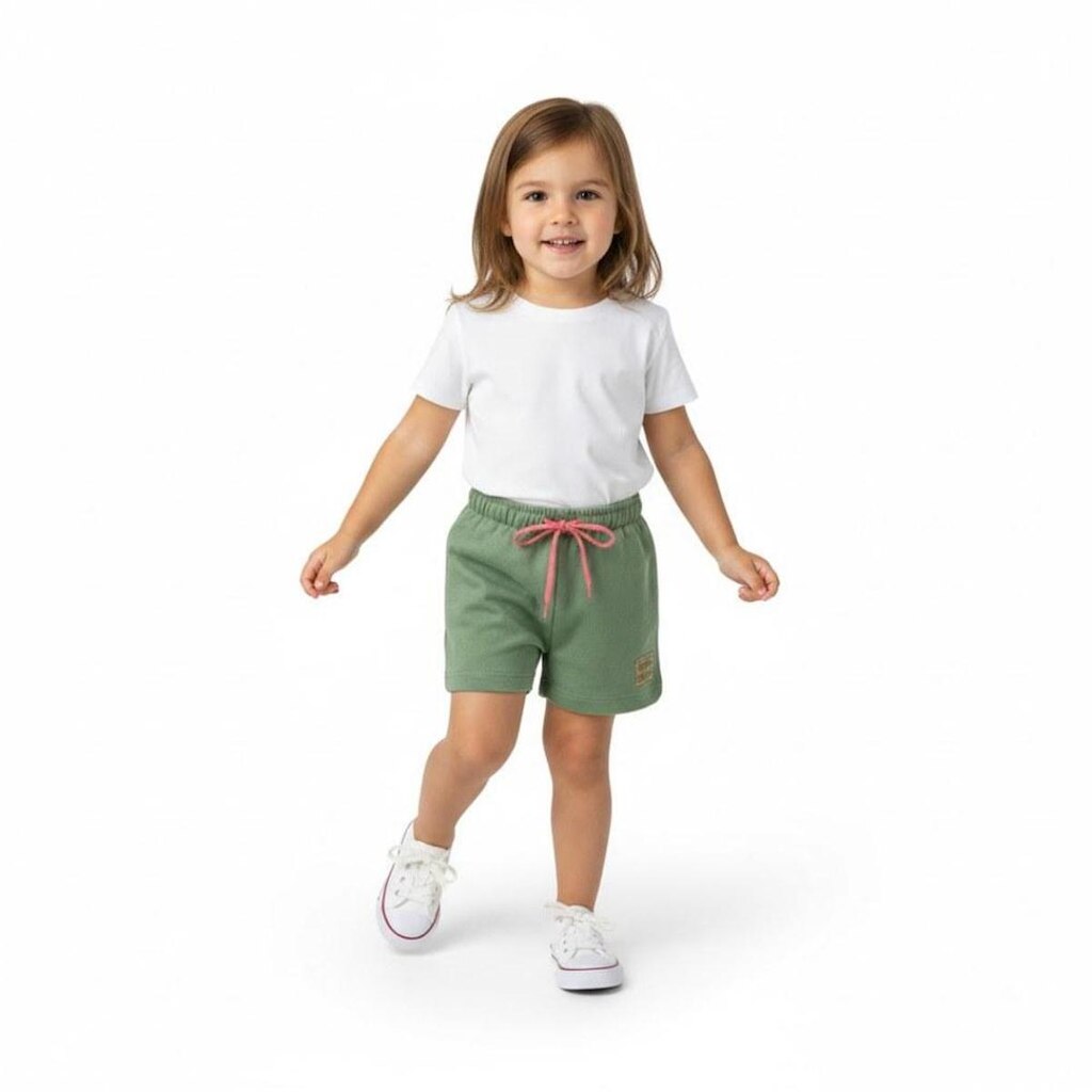 Shorts Bebê menina com Aplique Arrumadinhos