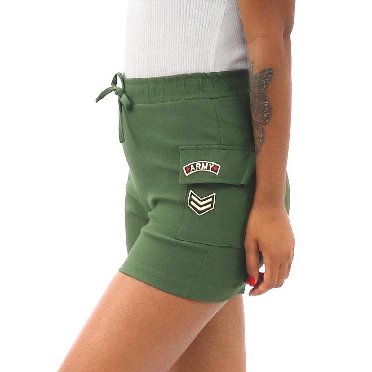 short bengaline verde militar