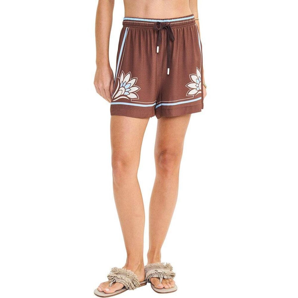 Shorts Colcci Estampado Ornaments Marrom Feminino