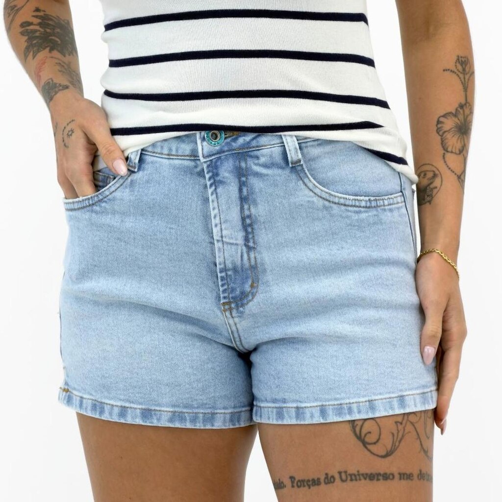 Shorts Daksul Jeans Curto Feminino